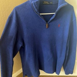 Ralph Lauren blue sweatshirt. No stains and barely worn.